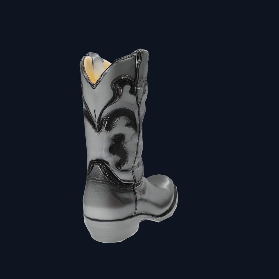 Cowboy Boot Model Pack with Intricate Stitching